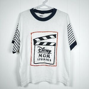 Vtg USA Disney T Shirt MGM Studios 1987 Womens Sequins Rhinestones Rare Large